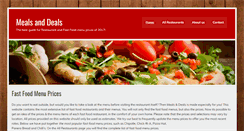 Desktop Screenshot of menuandprices.com
